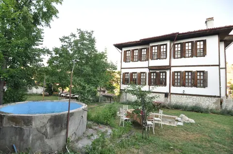 The hotel viewed from the garden